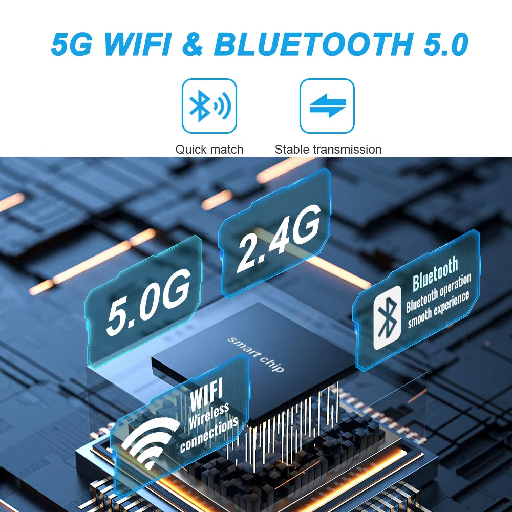 New Wired to Wireless Carplay and Android Auto 2In1 Mini Adapter 5Ghz Wifi5 Suitable for 99% of Original Wired Carplay/Auto Cars
