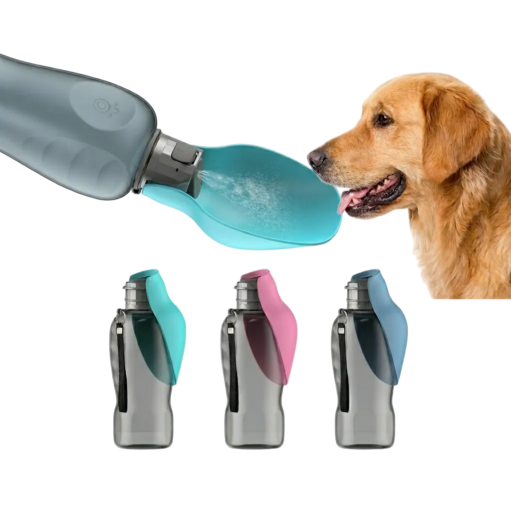 800Ml Portable Dog Water Bottle for Big Dogs Pet Outdoor Travel Hiking Walking Foldable Drinking Bowl Golden Retriever Supplies